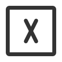 иконки x square, square