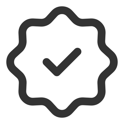 иконка badge check, badge, бейдж, check, галочка,