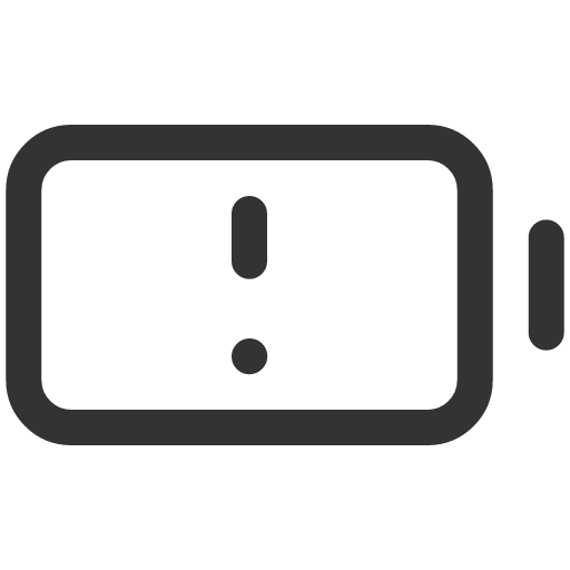 иконка battery warning, battery, батарея, warning, предупреждение,