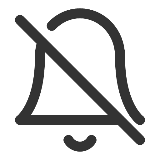 иконка bell off, bell, колокольчик, off,