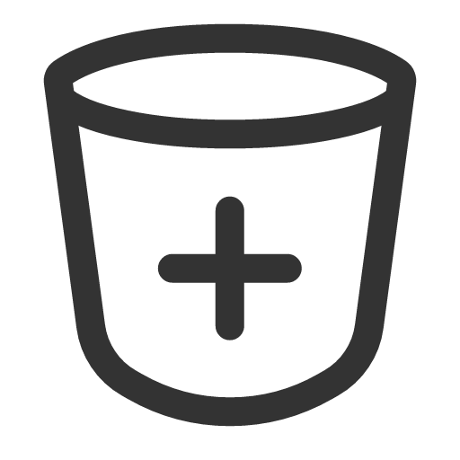 иконка bin plus in, bin, корзина, plus, плюс, in, увеличить,