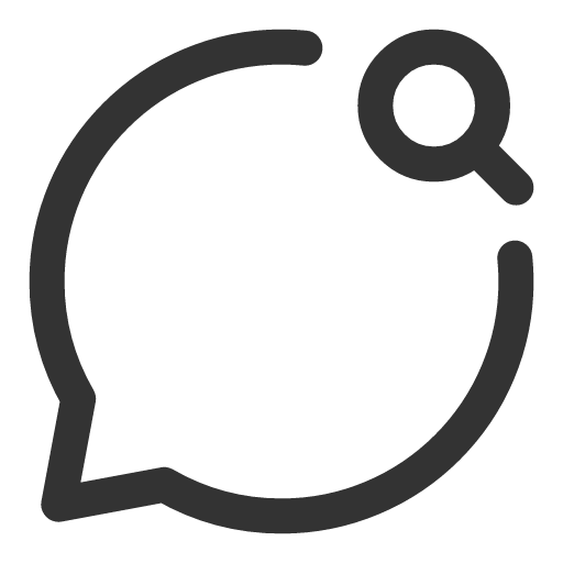 иконка bubble search, bubble, чат, search, поиск,