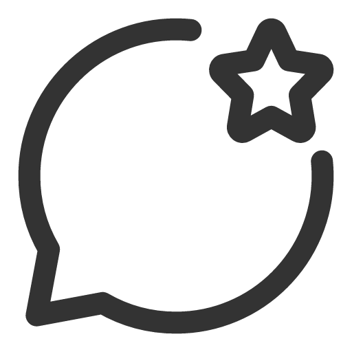 иконка bubble star, bubble, чат, star, звезда,