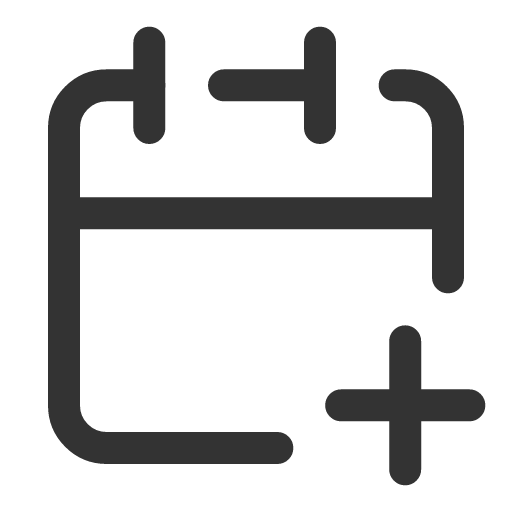 иконка calendar plus, calendar, календарь, plus, плюс,