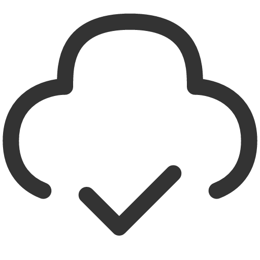 иконка cloud check, cloud, облако, check, галочка,