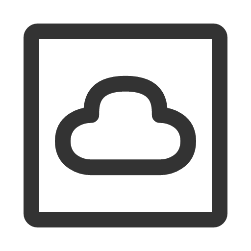 иконка cloud square, cloud, облако, square,