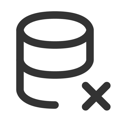 иконка database xmark, database, база данных, xmark,