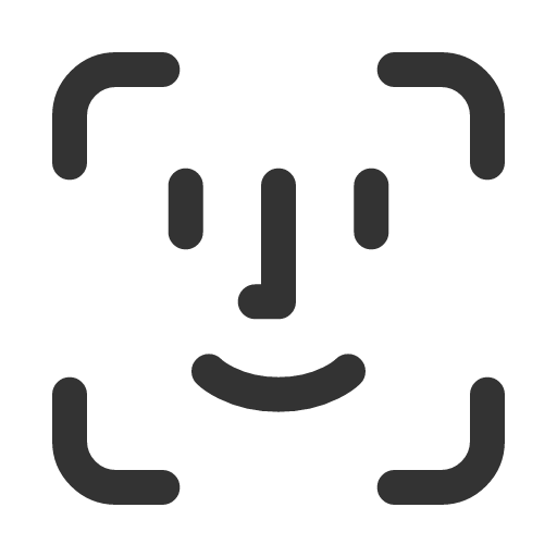 иконка face id, face, смайлик, id, бейджик,