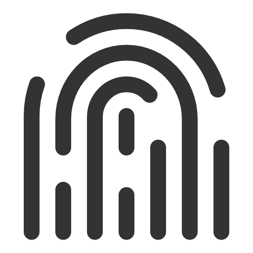 иконка fingerprint, отпечаток пальца,