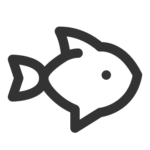 иконка fish, рыба,