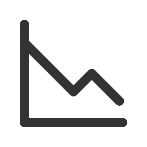 иконка graph down, graph, статистика, down, стрелка,