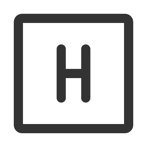 иконка h square, square,