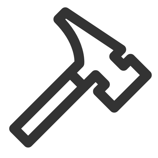иконка hammer, молоток,