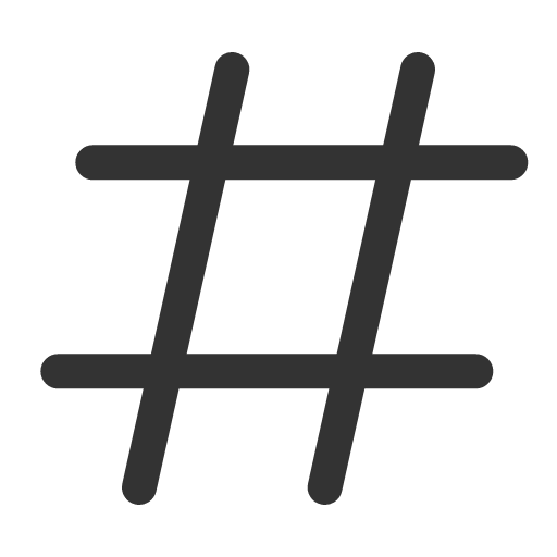 иконка hashtag,