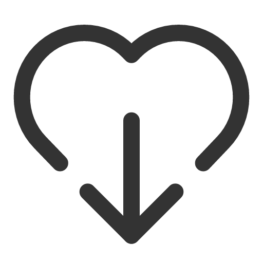 иконка heart arrow down, heart, сердце, arrow, стрелка, down,