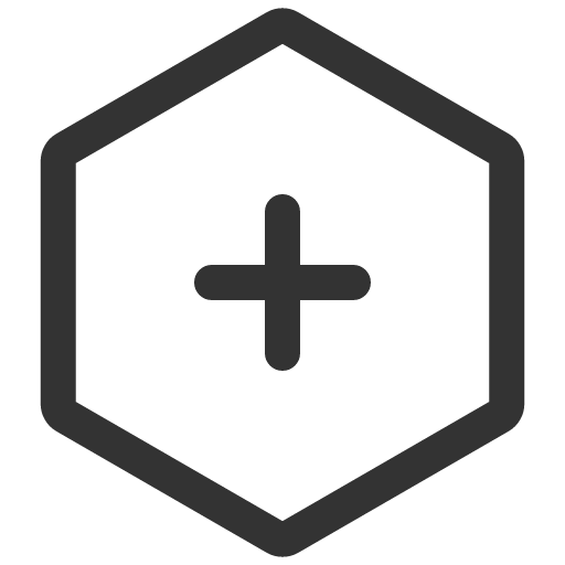 иконка hexagon plus, hexagon, plus, плюс,