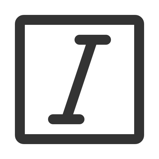 иконка italic square, italic, курсив, square,