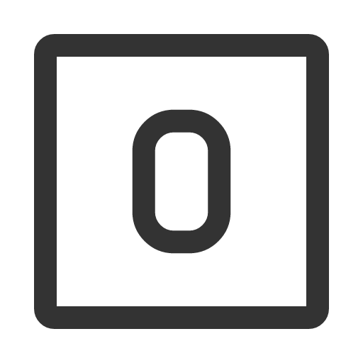 иконка number 0 square, number, square,