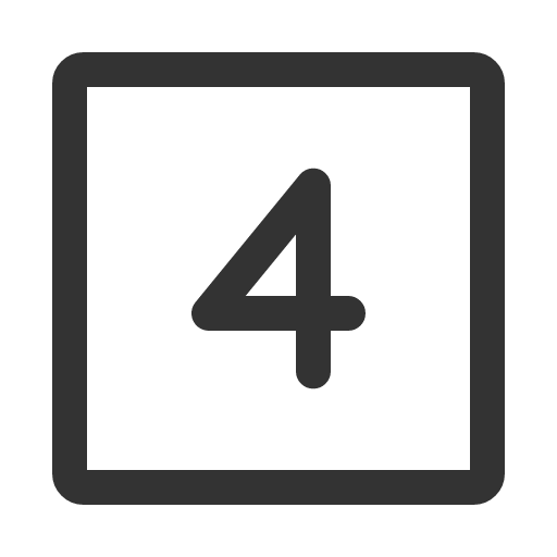 иконка number 4 square, number, square,