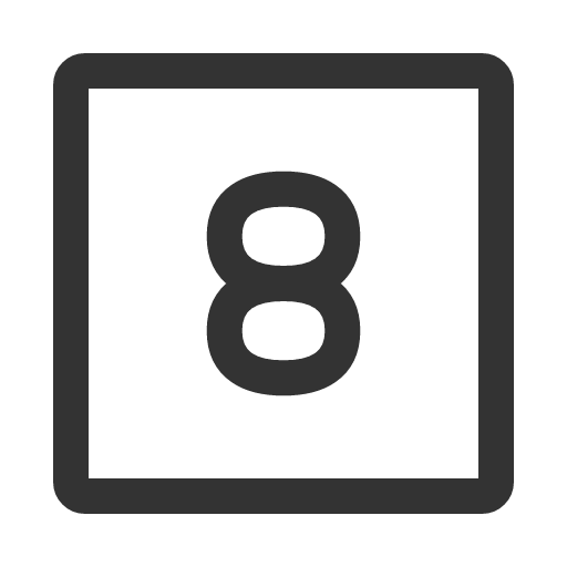 иконка number 8 square, number, square,