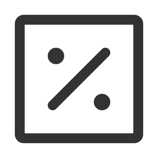 иконка percentage square, percentage, square,