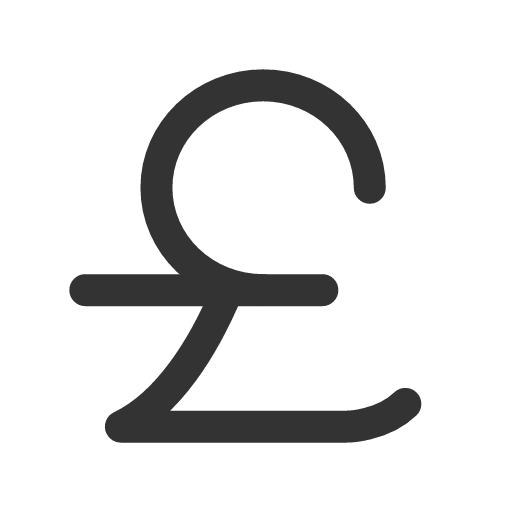 иконка pound, фунт,