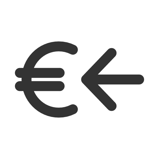 иконка receive euros, receive, euros,