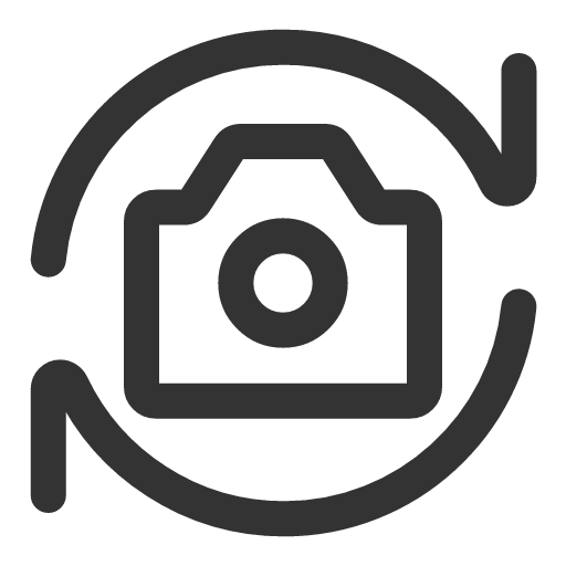 иконка rotate camera right, rotate, вращать, camera, фотоаппарат, right, стрелка,