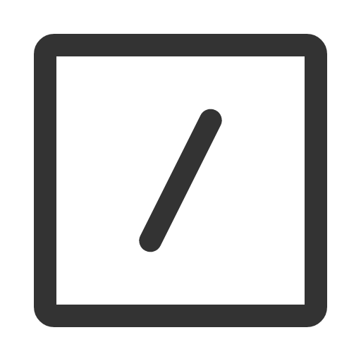 иконка slash square, slash, square,