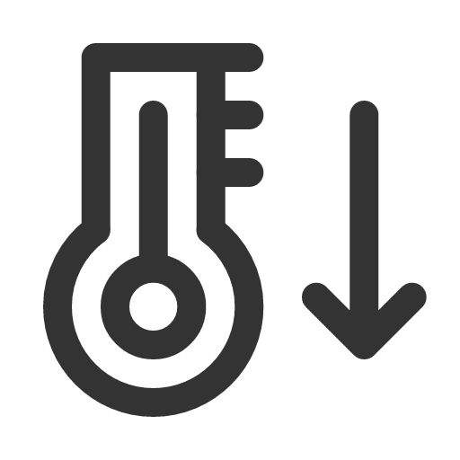 иконка temperature down, temperature, down, стрелка,
