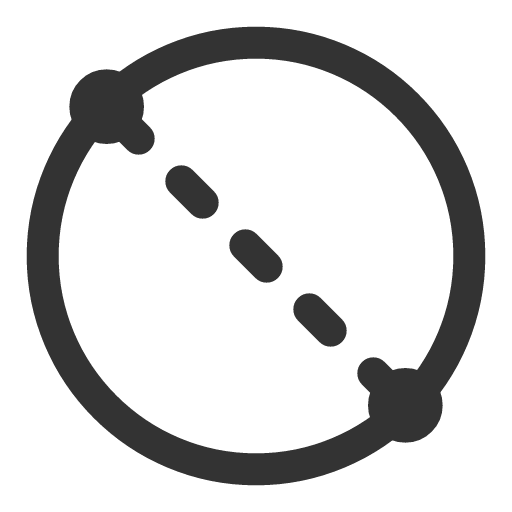 иконка two points circle, two, points, circle,