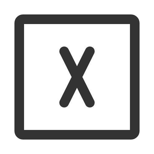 иконка x square, square,