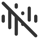 иконка audio lines off, audio, музыка, lines, off