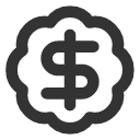 иконки badge dollar sign, badge, бейдж, dollar, доллар, sign