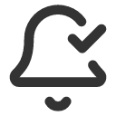 иконка bell check, bell, колокольчик, check, галочка