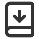 иконка book down, book, книга, down, стрелка