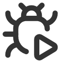 иконка bug play, bug, жук, play, играть