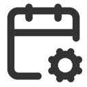 иконка calendar cog, calendar, календарь, cog