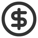 иконки circle dollar sign, circle, dollar, доллар, sign