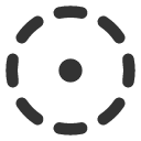 иконка circle dot dashed, circle, dot, dashed