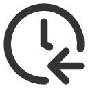 иконка clock arrow left, clock, часы, arrow, стрелка, left