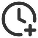 иконка clock plus, clock, часы, plus, плюс
