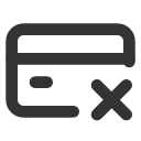 иконка credit card x, credit, карточка, card, кредитная карточка