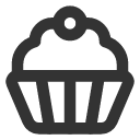 иконка cupcake, кекс