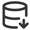иконки database arrow down, database, база данных, arrow, стрелка, down