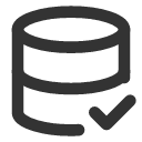 иконка database check, database, база данных, check, галочка