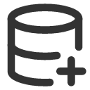 иконки database plus, database, база данных, plus, плюс