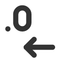 иконки decimals arrow left, decimals, arrow, стрелка, left