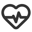 иконка heart pulse, heart, сердце, pulse