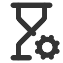 иконки hourglass cog, hourglass, песочные часы, cog